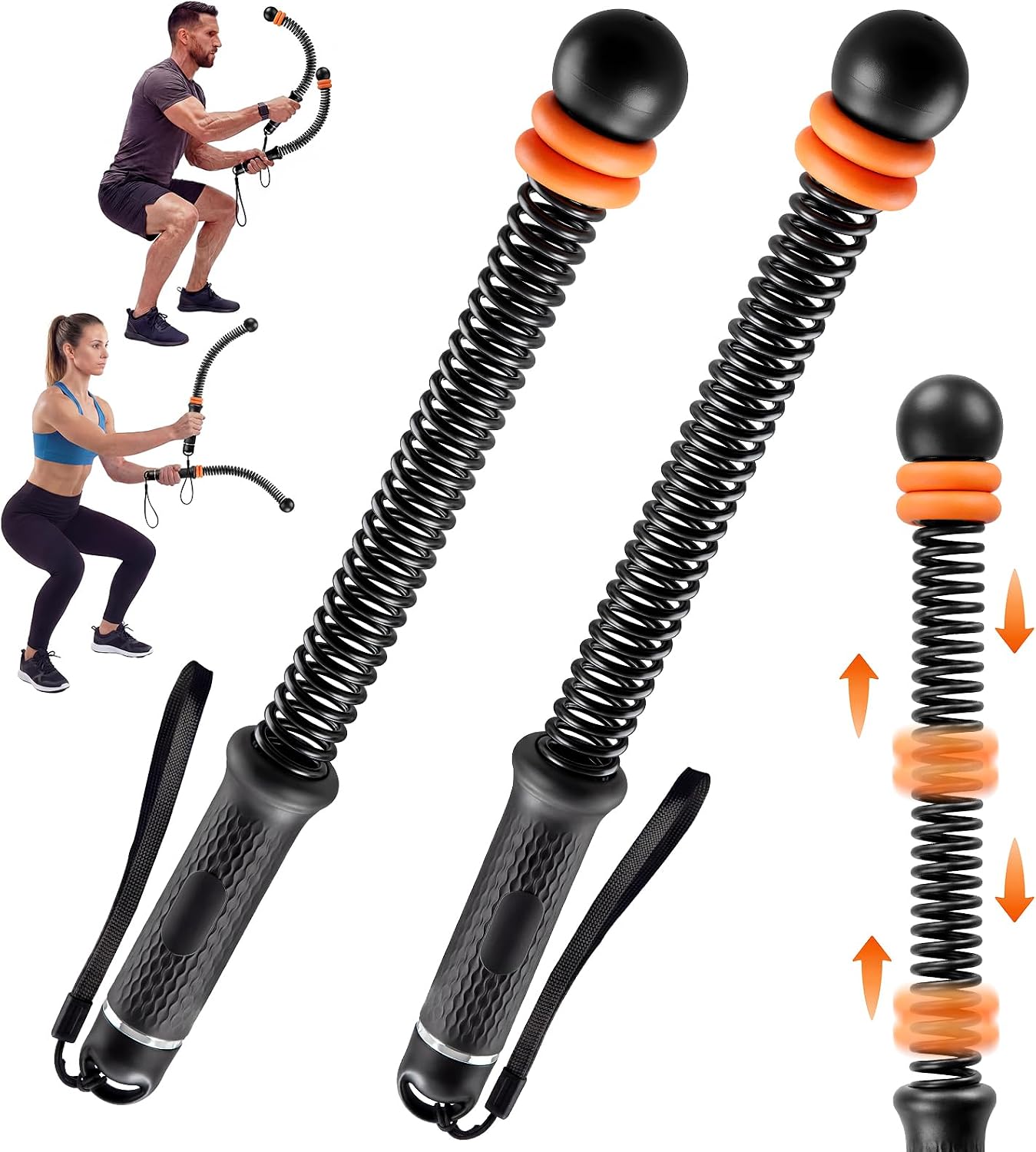 Home Gym Portable - Adjustable Ropeless Battle Ropes for Home