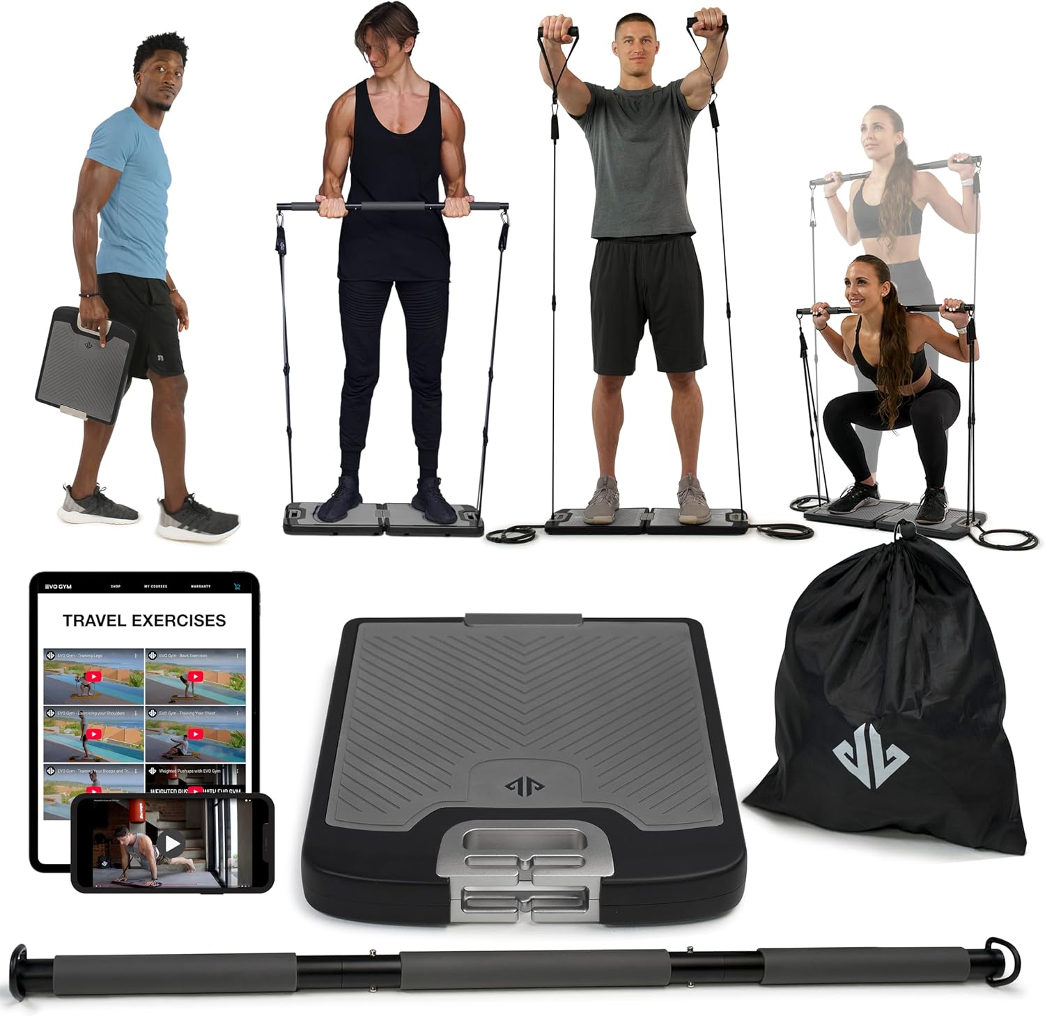 Home Gym Portable - All-in-One Portable Home Gym: 10-320LBS Resistance