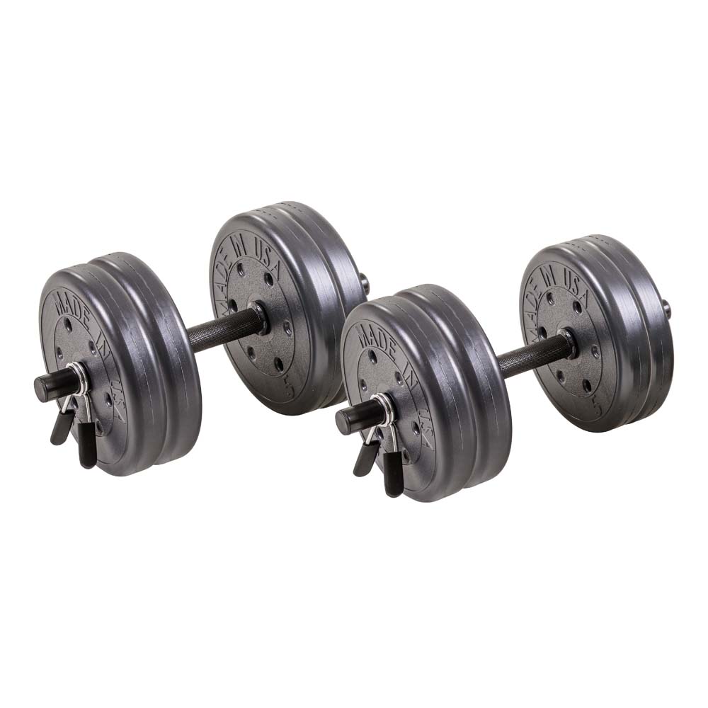 Home Gym Essentials - Adjustable 42LB Dumbbell Set with Spring