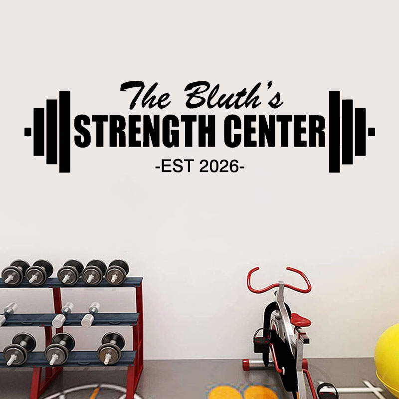 Home Gym Design Ideas - Personalized Custom Home Gym Name Decal,