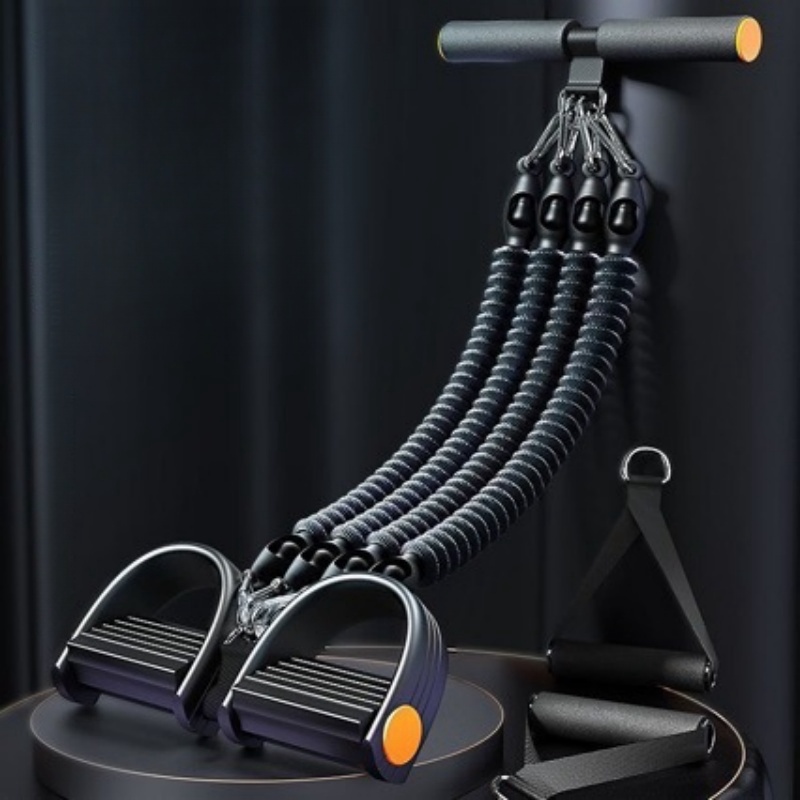 Home Gym Resistance Machine - Pedal Tension Rope Abdominal Strength Elastic