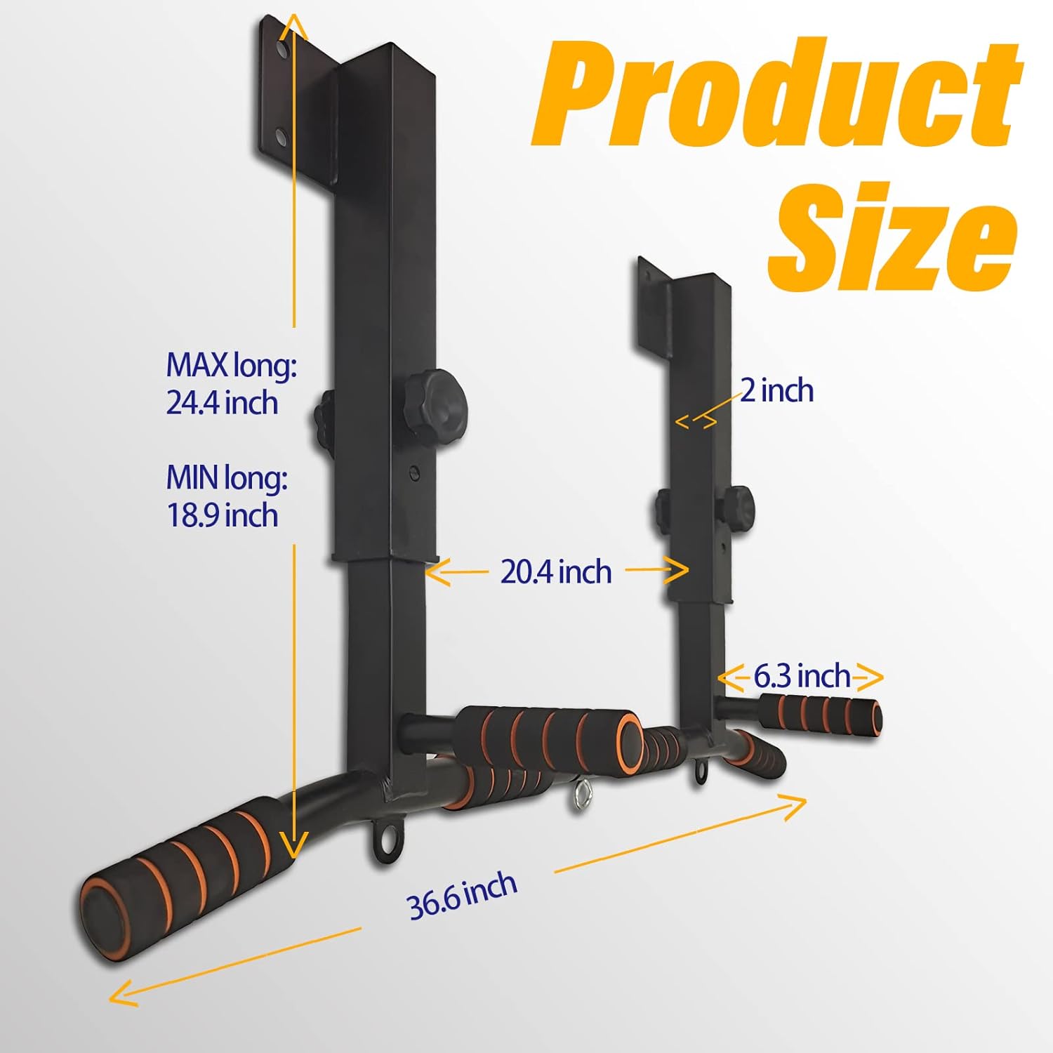 Home Gym Wall Mounted - Multifunctional Dip Station Wall Mounted Pull-up
