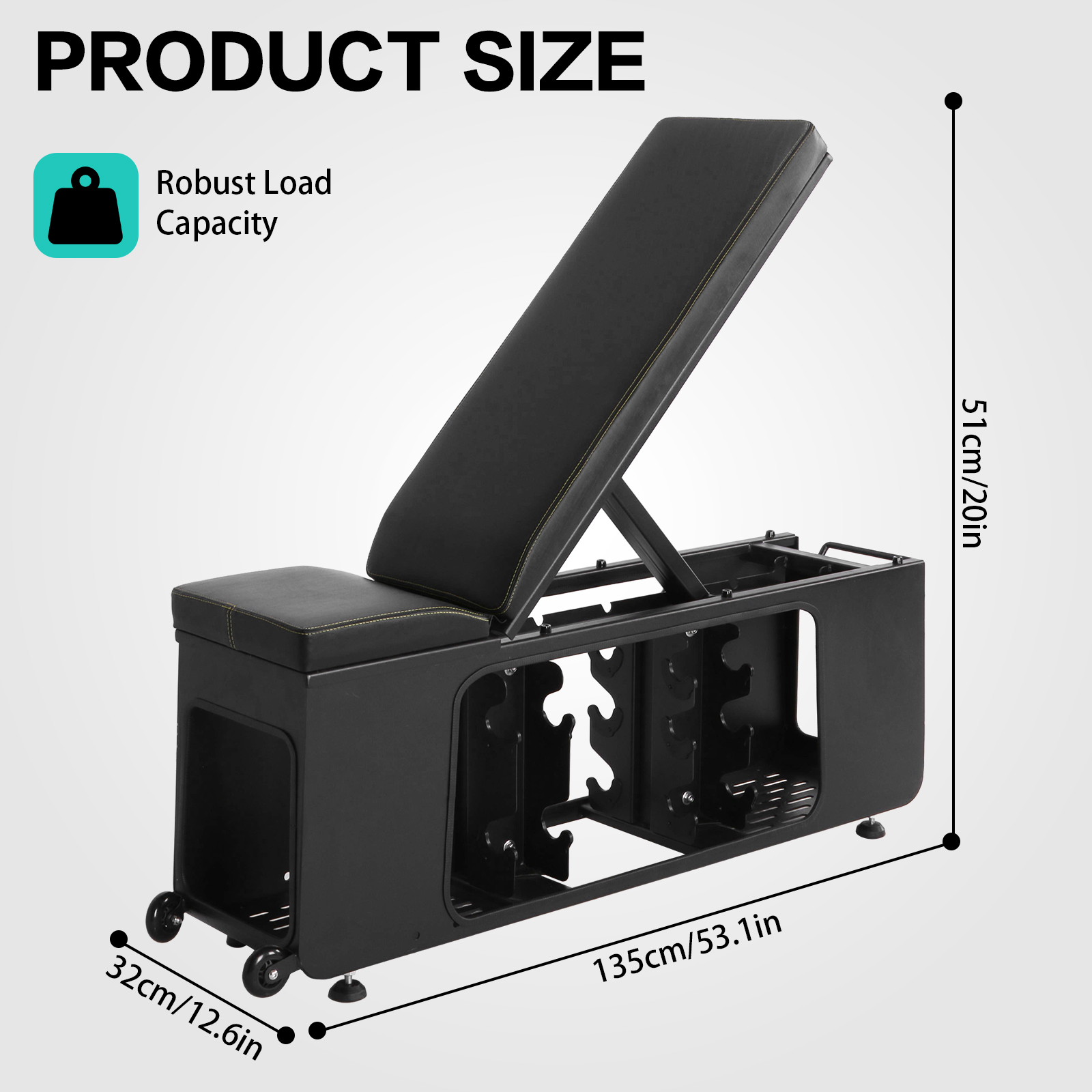 Home Gym For Small Spaces - 4-in-1 Adjustable Weight Bench for Home