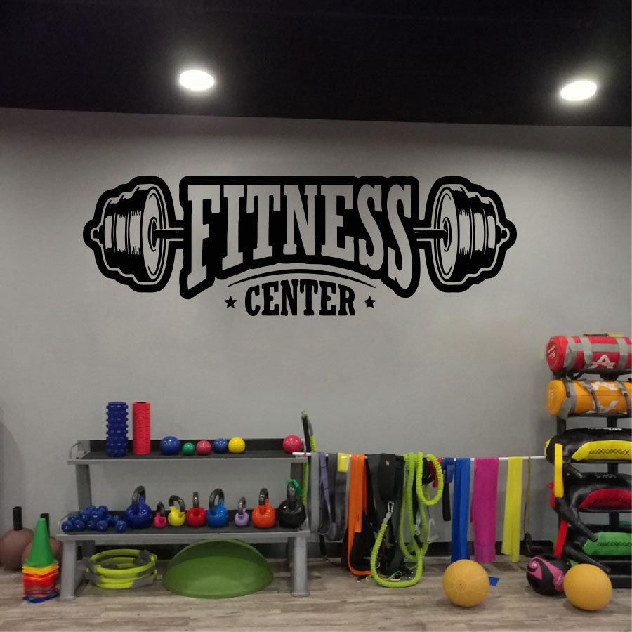 Home Gym On Wall - Gym vinyl decor wall decal fitness