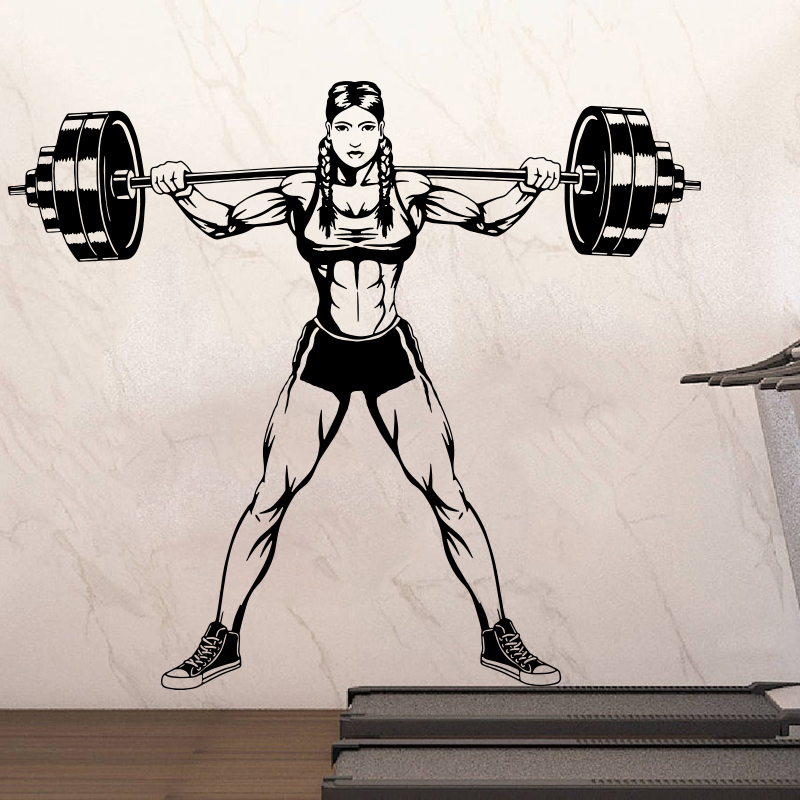 Large Gym Woman Dumbbells Wall - Home Gym On Wall 评论和价格