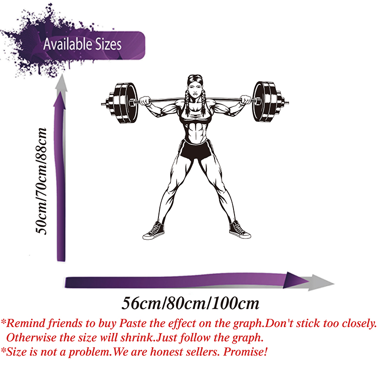 Large Gym Woman Dumbbells Wall - Home Gym On Wall 评论和价格