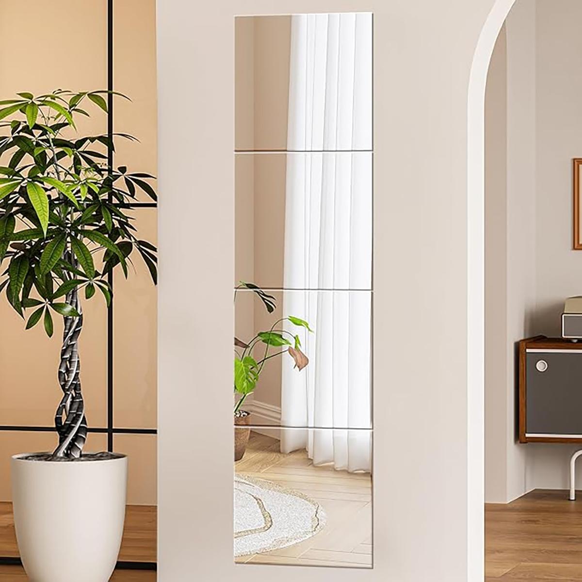 4Pcs Acrylic Mirror Wall Stick - Home Gym On Wall 评论和价格