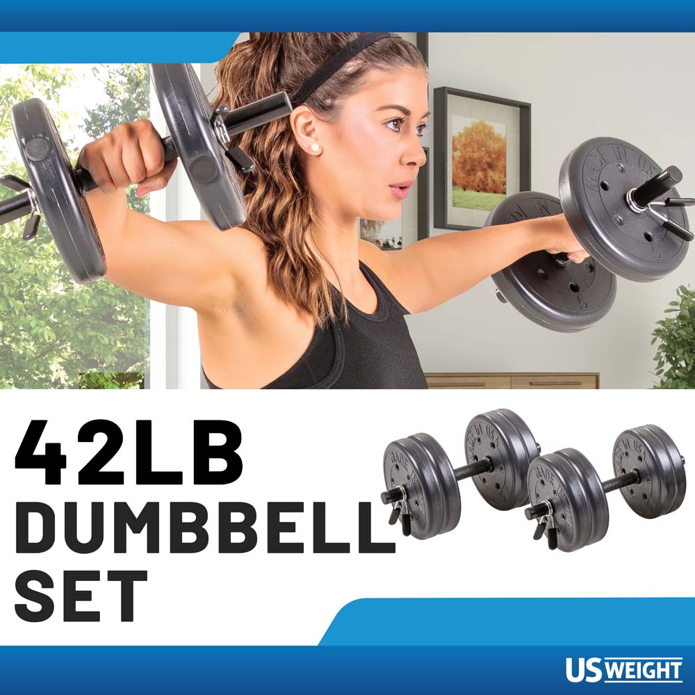 Adjustable 42LB Dumbbell Set w - Home Gym Essentials 评论和价格
