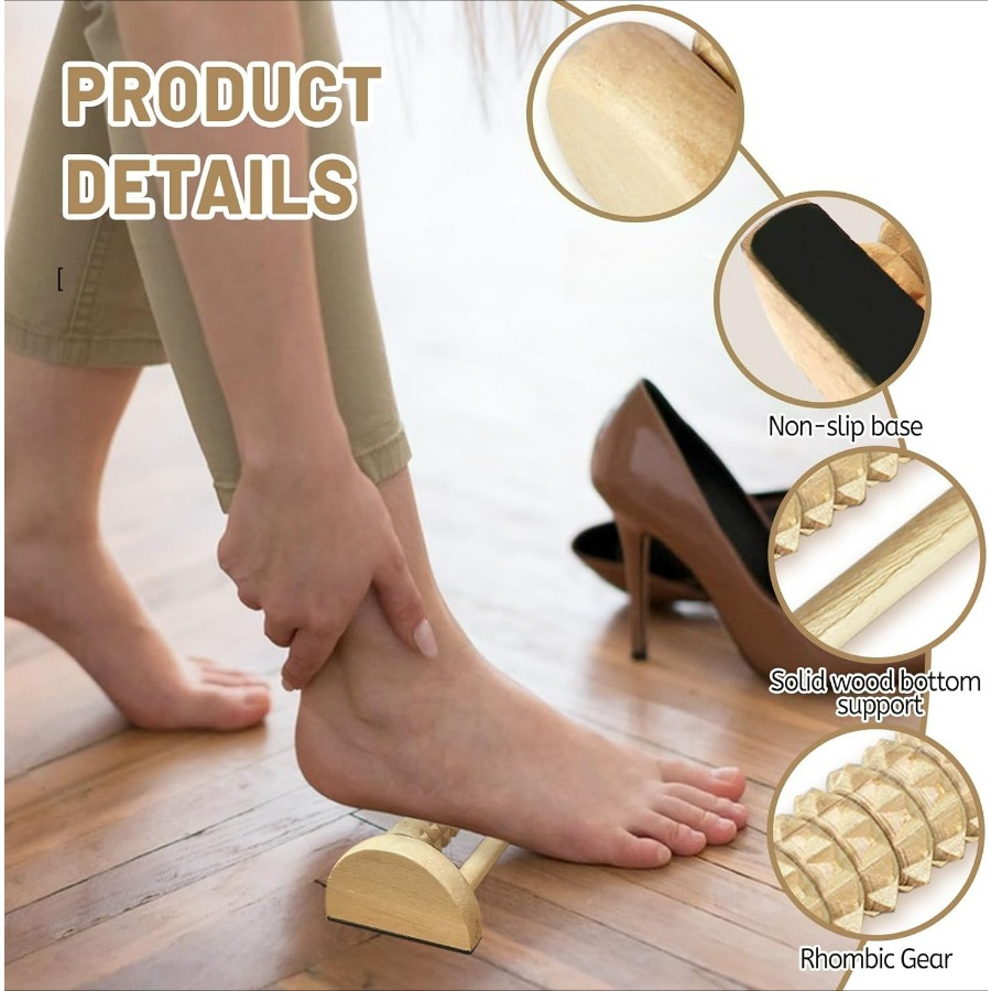 2Pcs Wooden Massage Roller Set - Home Gym Essentials 评论和价格