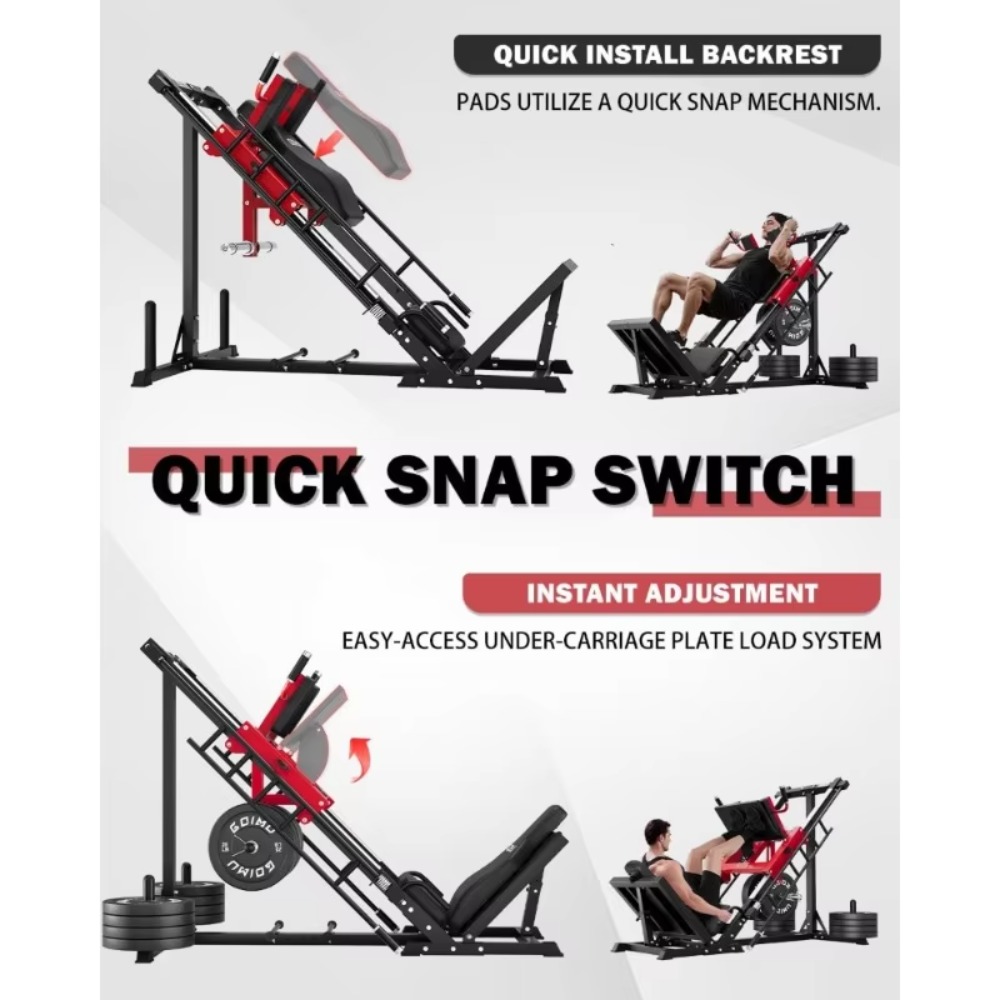 3-in-1 Leg Press Hack Squat Ma - Home Gym Quad Exercises 评论和价格