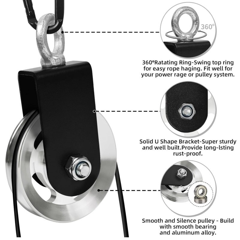 1Pc Aluminum Alloy Cable Pulle - Home Gym Equipment Diy 评论和价格