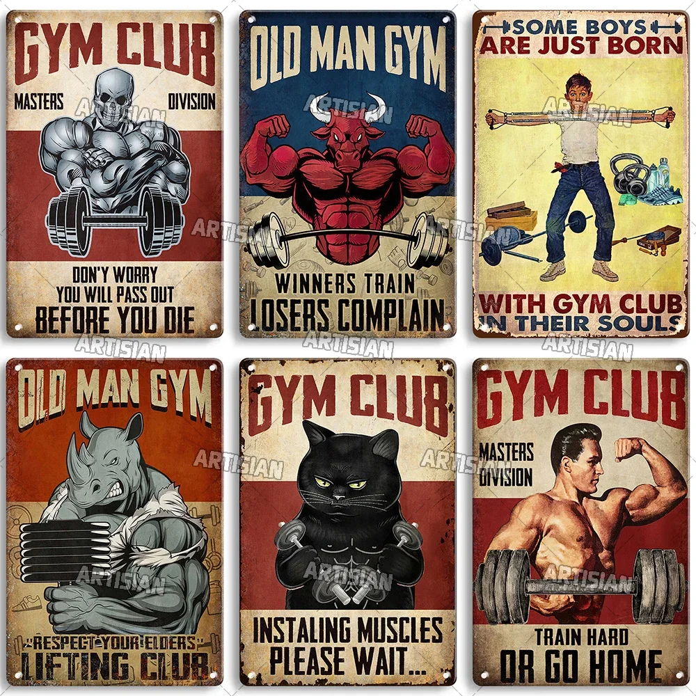 Old Man Gym Club Inspirational - Home Gym On Wall 评论和价格
