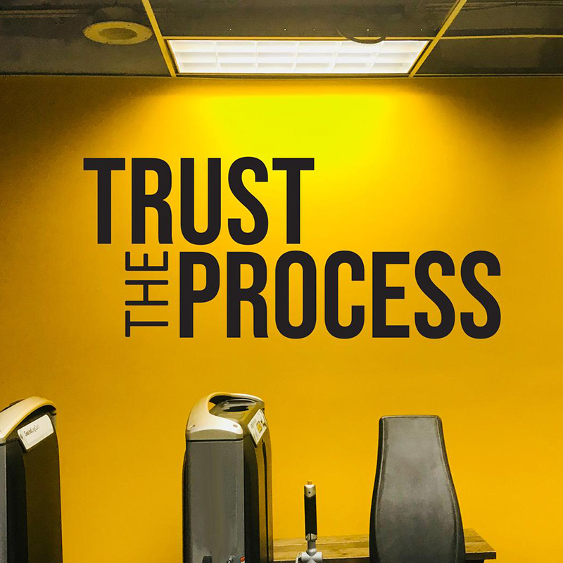 Trust The Process Wall Sticker - Home Gym On Wall 评论和价格