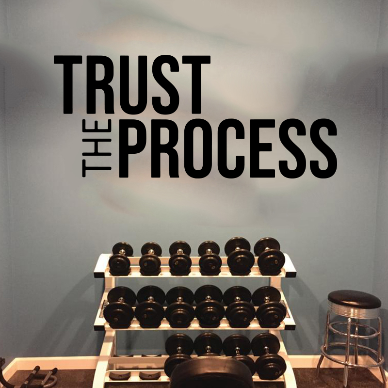 Trust The Process Wall Sticker - Home Gym On Wall 评论和价格