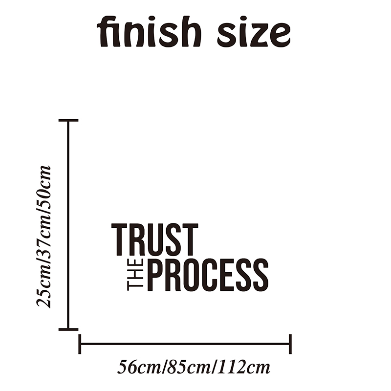 Trust The Process Wall Sticker - Home Gym On Wall 评论和价格
