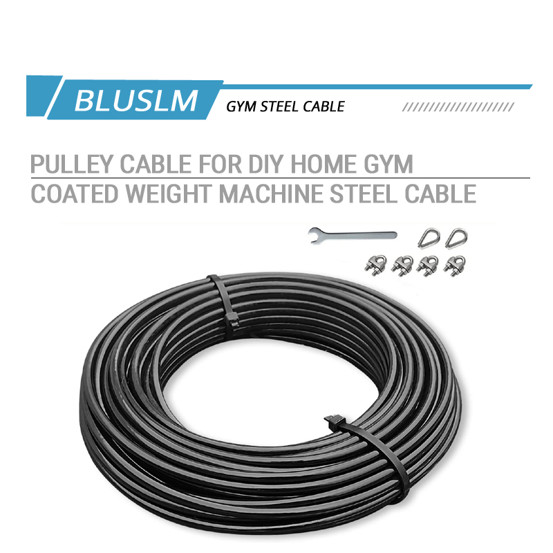 5mm TPU Coated Steel Replaceme - Home Gym Cable Pulley System 评论和价格
