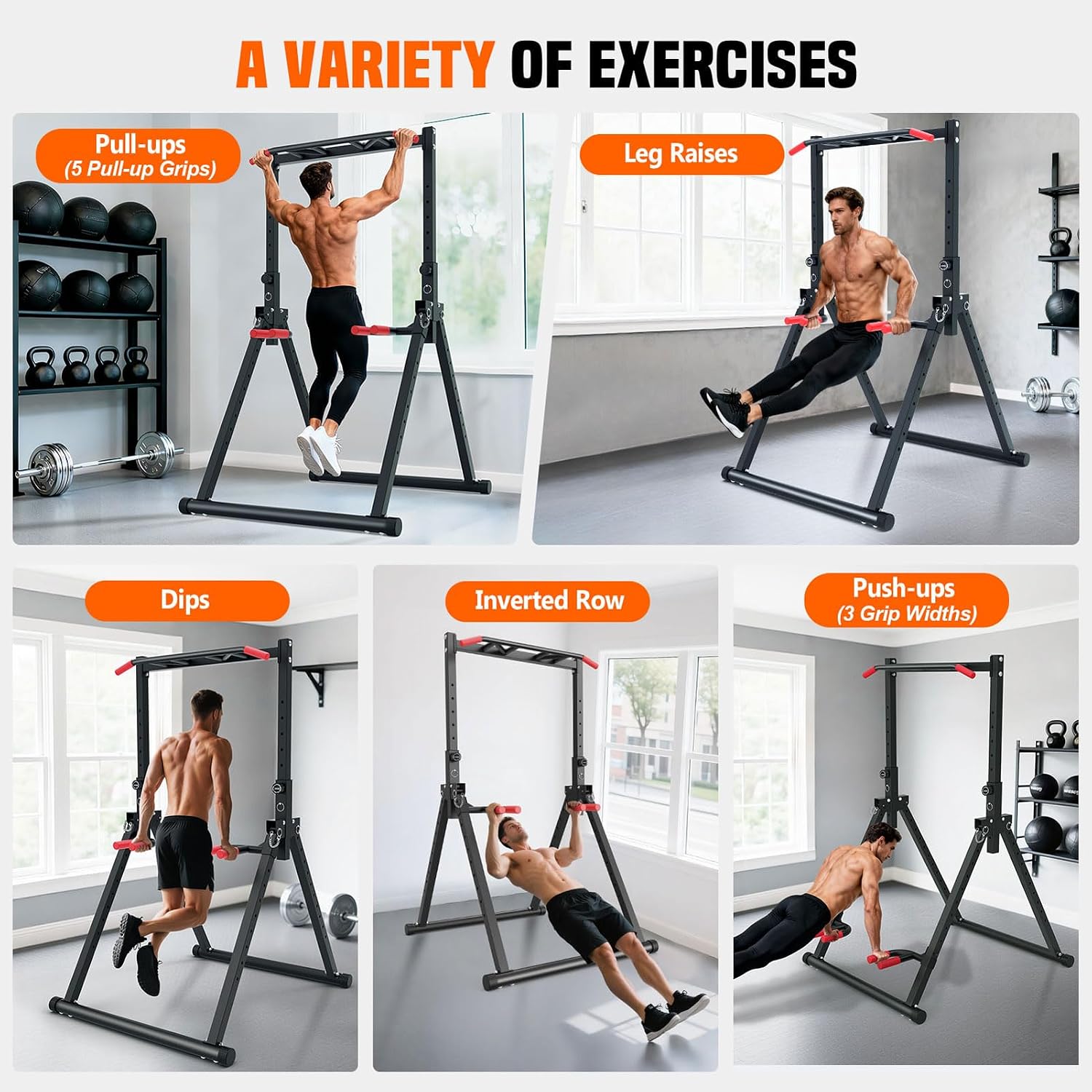 Foldable Power Tower Dip Stati - Home Gym Workout Equipment 评论和价格