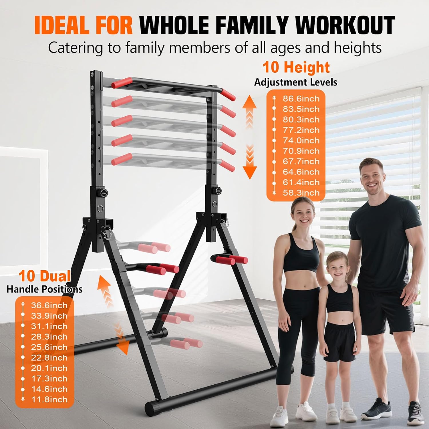 Foldable Power Tower Dip Stati - Home Gym Workout Equipment 评论和价格
