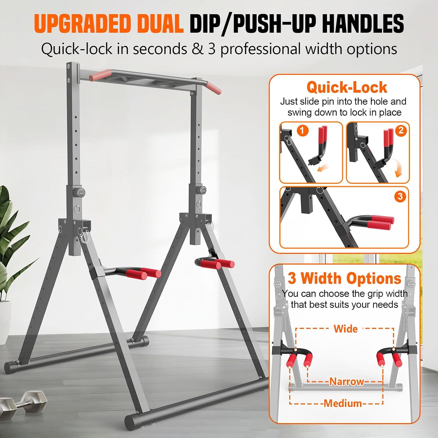 Foldable Power Tower Dip Stati - Home Gym Workout Equipment 评论和价格