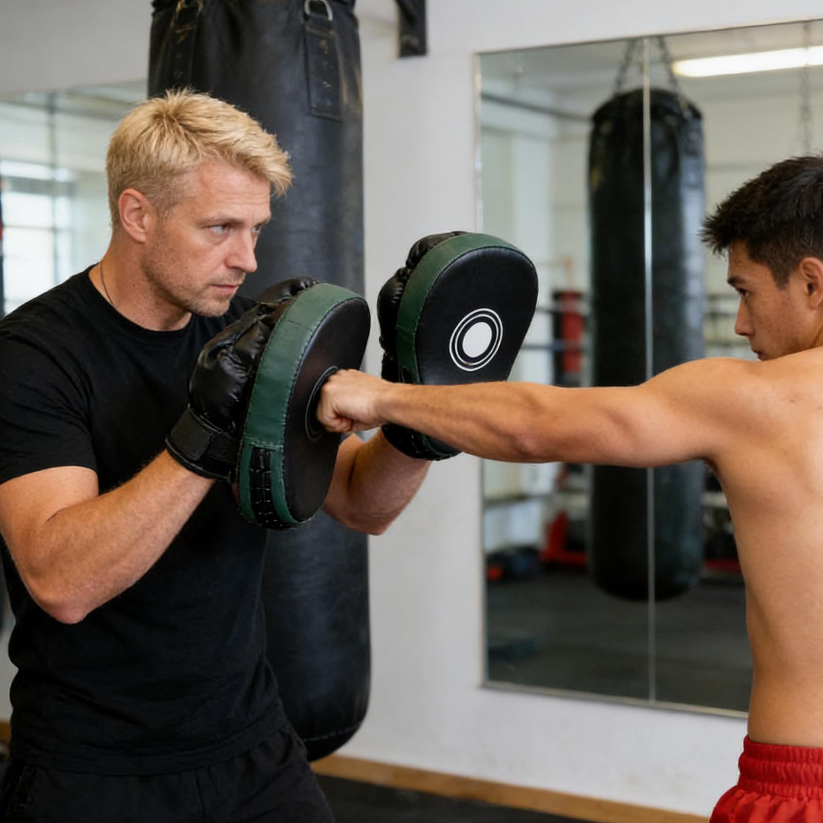Boxing Pads Mitts PU Leather E - Home Gym For Small Spaces 评论和价格