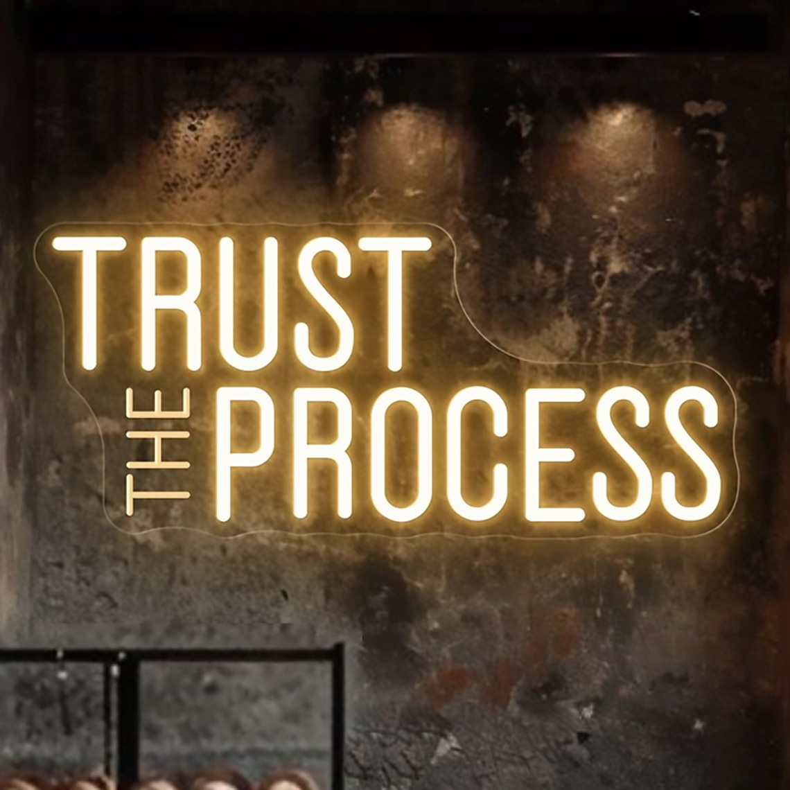 Trust The Process Neon Sign, C - Home Gym Custom 评论和价格