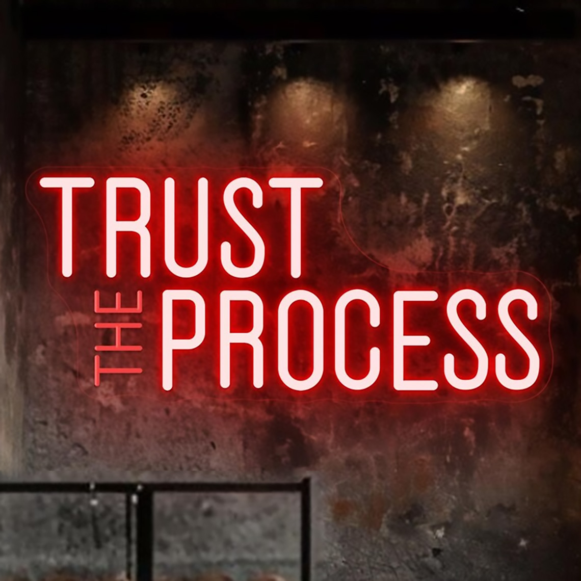 Trust The Process Neon Sign, C - Home Gym Custom 评论和价格