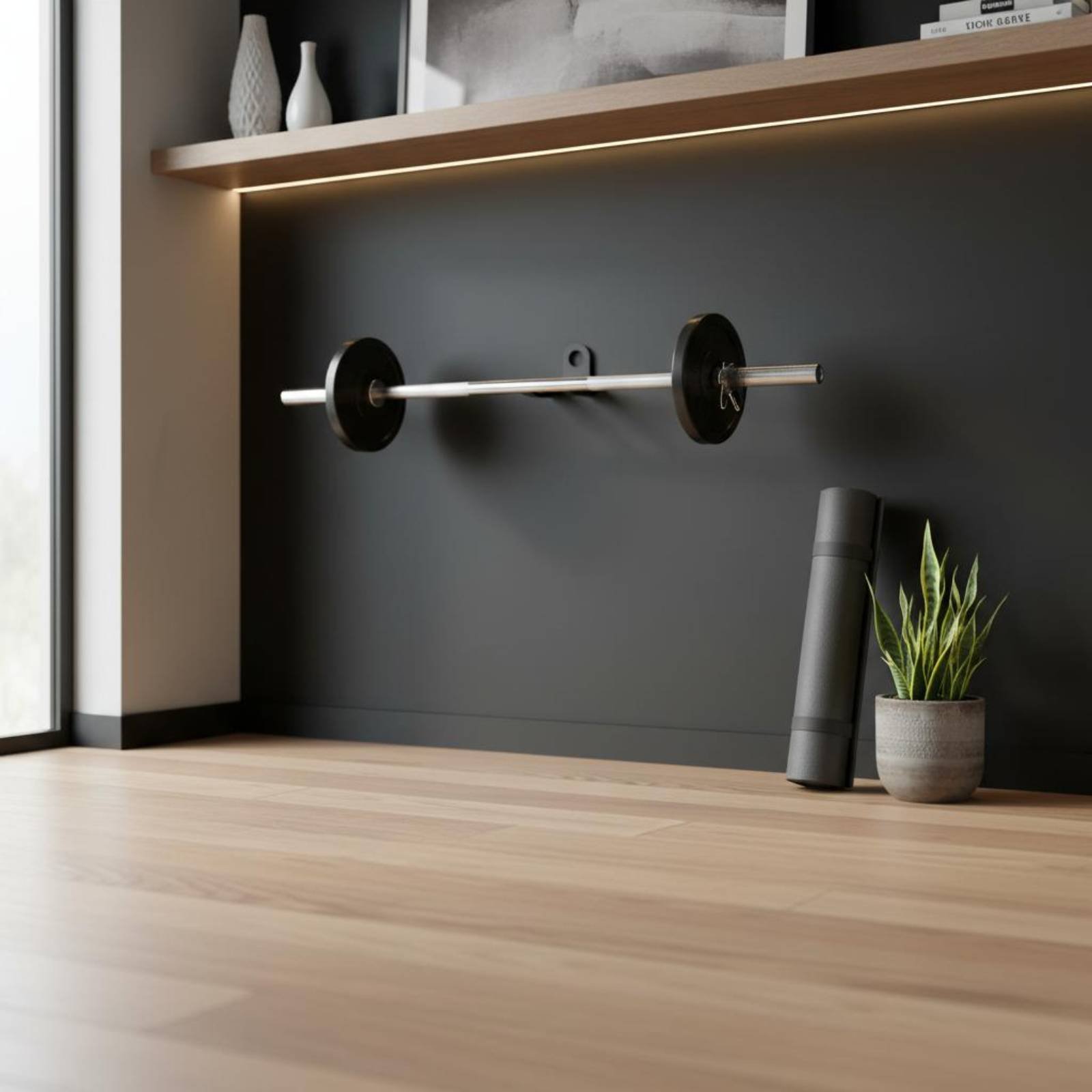 Single Barbell Mount Wall Moun - Home Gym Wall Mounted 评论和价格
