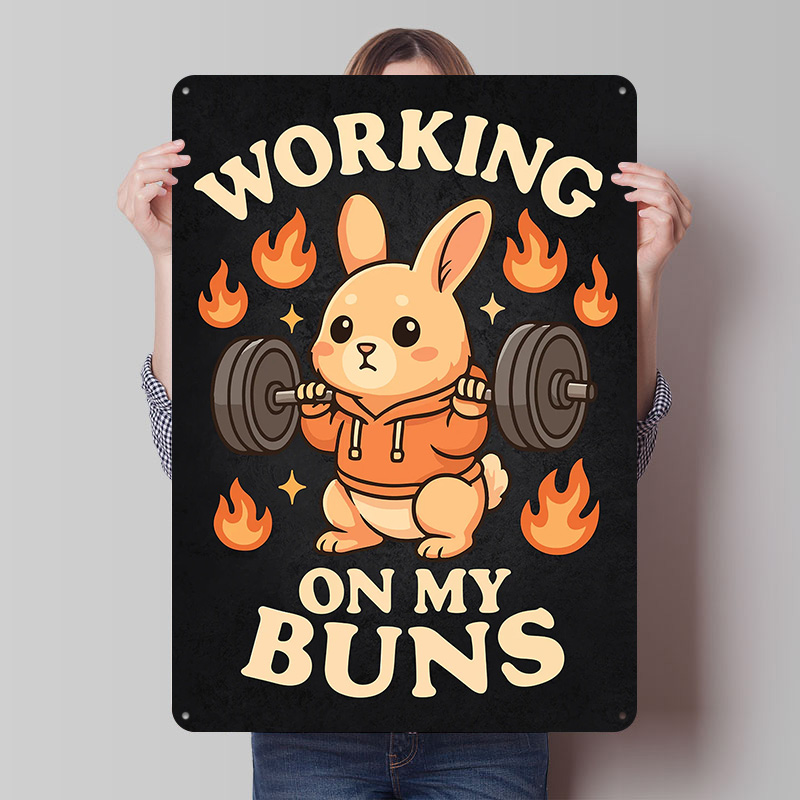 Working On My Buns – Cute Gym  - Home Gym On Wall 评论和价格