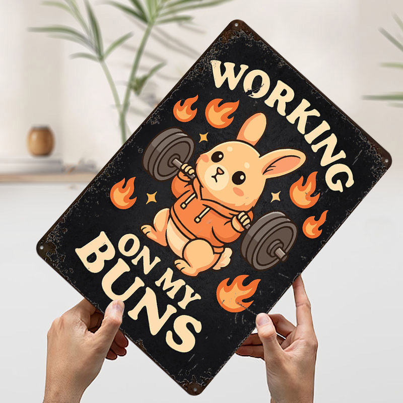 Working On My Buns – Cute Gym  - Home Gym On Wall 评论和价格