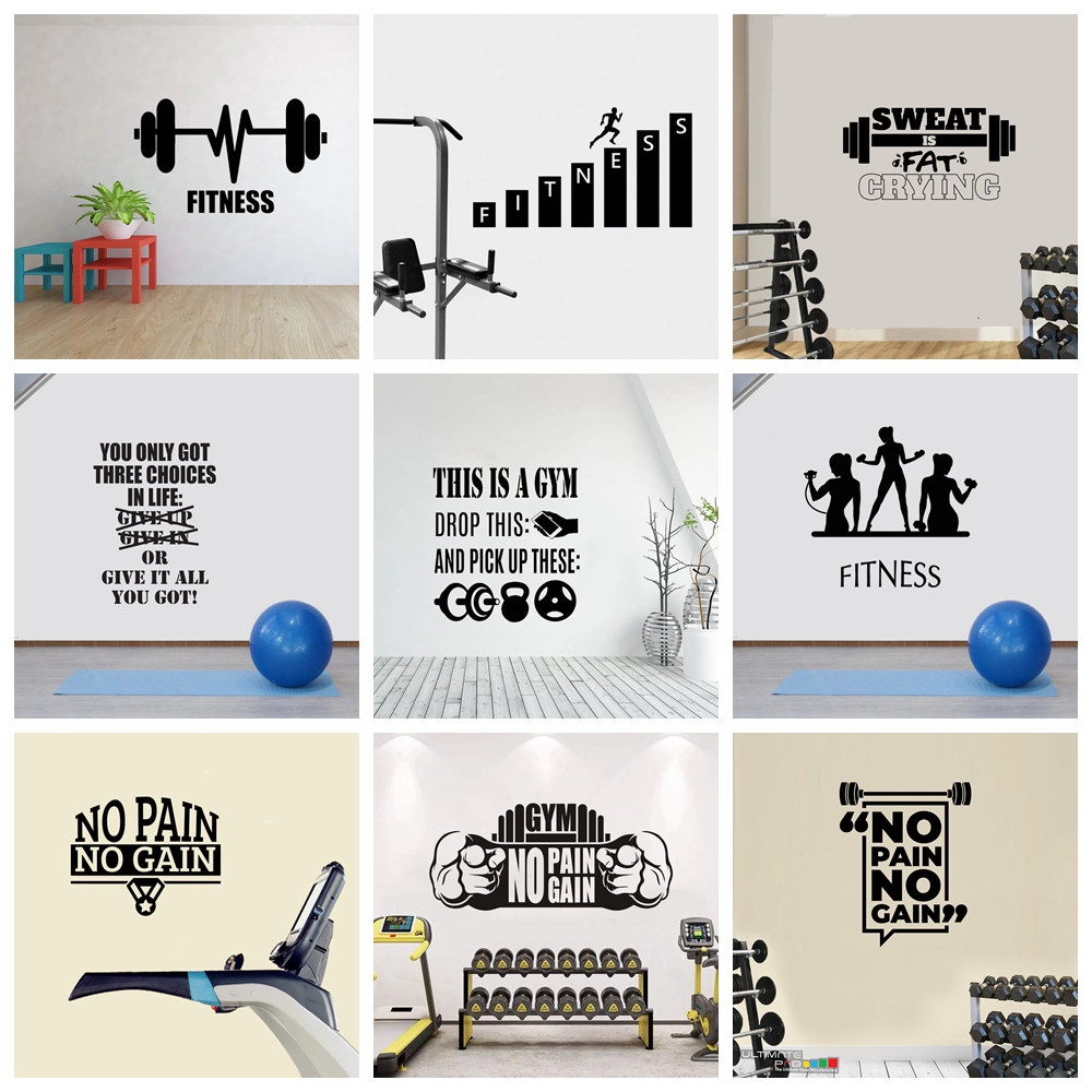 1 pc hot sale GYM culture Wall - Home Gym On Wall 评论和价格